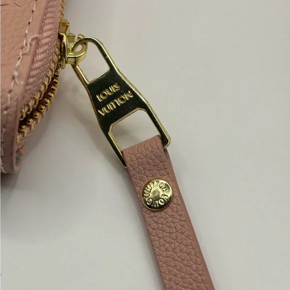 Blush Pink Monogram Zippy Wallet - Picture 4 of 7